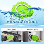 Mop Replace Head for O Cedar, Spin Mop Heads Replacements for Ocedar Easywring 1 Tank Spin Mop, Chenille Duster for Ocedar Mop Include 3 Pack Microfiber Chenille Mop Pad for Ocedar Spin Mop