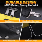 TICONN Heavy Duty Tool Bag with Multi-Pockets, Portable Tool Box Organizer Storage Bag, with Adjustable Shoulder Strap and Ergonomic Handle (Yellow, 16" Molded Base)