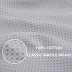 Homaxy 100% Cotton Waffle Weave Kitchen Dish Towels, Ultra Soft Absorbent Quick Drying Cleaning Towel, 13 x 28 Inches, 8-Pack, Light Gray
