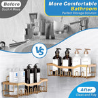 5-Pack Rustproof Stainless Steel Shower Caddy – No Drill Adhesive Bathroom Organizer with Large Capacity, Spacious Shower Shelves for Inside Shower, Kitchen & Home Decor Storage-XL Size