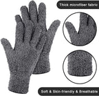 Patelai 3 Pairs Microfiber Plant Dusting Gloves Leaf Cleaning Gloves for Indoor Plants, Blinds, Furniture, House (Orange,Brown,Dark Gray,Large)