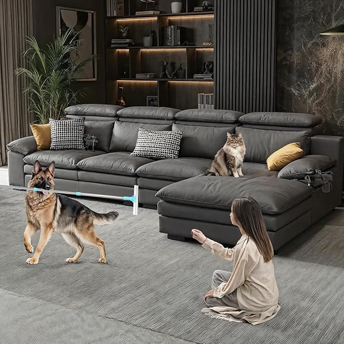 Carpet Rake for Pet Hair Removal, 54-Inch Adjustable Handle, Aluminum Alloy Deep Cleaner, Reusable Cat & Dog Hair Remover for Couches, Rugs, Mats, Fabric Furniture