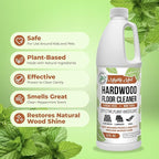 Mighty Mint Hardwood Floor Cleaner, Ready-to-Use with Mops and Sprayers, Natural Mint Scent, 32oz