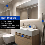 Nano Ceramic Coating Kit for Metal & Chrome - Ceramic Coating Stainless Steel Protector - For Stainless Steel & Chrome Surfaces - Life Proof Home Ceramic Coating Stain & Water Repellent