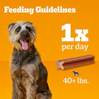 Pedigree Dentastix Dual Flavor Large Breed Dog Treats, Bacon & Chicken, 1.47 lb. Bag (32 Treats)