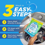 Carbona Laundry Detergent Sheets | Eco-Friendly Washing Detergent | Up to 50 Loads (25 Sheets) | Stain Remover | Fresh Scent