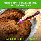 Garden Guru Super Strong Garden Trowel Hand Shovel - Stainless Steel - Rust Resistant - Ergonomic Grip - Perfect Tool for Gardening, Weeding, Transplanting and Digging in Garden Beds (Pink)