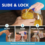 The Magic Tap Automatic Drink Dispenser: Hands-Free Milk, Beverage Dispenser, Drink Dispenser for Fridge Juice, Gifts for Women & Men: 1 Pack Peach