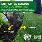 Lawn Edger for Landscaping - Manual Edgers, Edging Shovel for Precise Clean Borders, Manual Edger Lawn Tool, Long Handle Garden Edgers for Landscaping, Flower Beds & Pathways - KWIK EDGE Tool