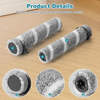 3930F 3933 3930 Brush Roll Filter Replacement Kit for Bissell CrossWave OmniForce Edge Cordless Multi-Surface Hard Floor Cleaner Wet Dry Vacuum, 2 HEPA Filters, 4 ZeroGap Brush Roll, 1 Cleaning brush