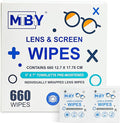 Lens Cleaning Wipes (660 Total Wipes) | Pre-Moistened Individually Wrapped Wipes | Non-Scratching & Non-Streaking | Safe for Eyeglasses, Goggles, & Camera Lens (660)