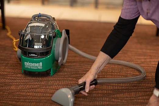 Bissell Little Green Pro Commercial Spot Cleaner BGSS1481 & BISSELL Professional Pet Urine Eliminator + Oxy Carpet Cleaning Formula, 48 oz, 1990, 48 Ounce
