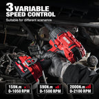 Alloyman Cordless Impact Wrench, 1475Ft-lbs (2000N.m) 1/2 High Torque Brushless Impact Gun, 20V Power Impact Driver, 2*4000mAh Battery,3 Sockets, Brushless Motor Variable Speeds for Car/Truck RV/Mower