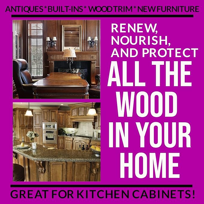 Daddy Van's All Natural Beeswax & Lavender Furniture Polish - Chemical-Free, Non-Toxic Wood Conditioner Scented with Pure Lavender Essential Oil