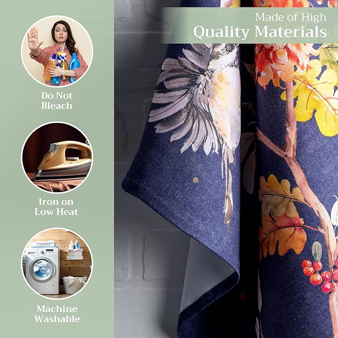 Maison d' Hermine Kitchen Towels Set of 3 100% Cotton 27.50" x 20" Reusable Cloth Tea Dish Towels Absorbent with Hanging Loop for Kitchen, Home, Dining, Cocktail Parties (Kelim - Infinity)