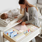 DIMJ Drawer Organizer Clothes 20 Pack - Foldable Baby Organizers and Storage & Dresser Organizer for Bedroom, Closet - Nursery Organization Dresser Dividers for underwear, Sock,Bra, Belt, Tie, Beige