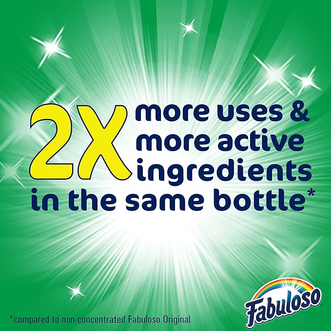 Fabuloso Multi-Purpose Cleaner,2X Concentrated Formula,Refreshing Lemon Scent,56 oz,(Pack of 5)