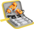 IZIO Hot glue gun and sticks set with 21 glue sticks (7/16")& storage pouch, ideal for bonding wood, fabric, plastic, diy projects, home repairs,handmade crafts，photo frames, diy fairy gardens,orange
