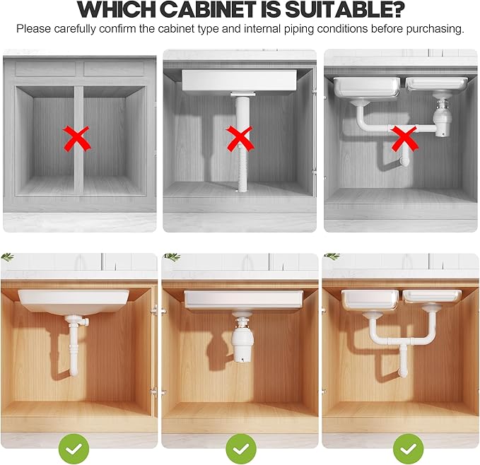 1 Pack Expandable Under Sink Organizers Storage With Upgrade Ball-Bearing Slide Tracks,2-Tier Pull Out Under Cabinet Organizer Height Adjustable,Not Suitable For Cabinets With Partitions In The Middle