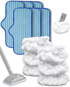 Steam Cleaner Accessories Compatible with Dupray Steam Cleaner, Triangle Microfiber Bonnet for Neat Steam Cleaner & Microfiber Pads, 6+6 Reusable Steamer Cloth Cover Cleaning Steam Mop Pad