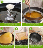 Cooking Oil Solidifier Powder, Solidifies Up to 80 Cups from Mess, 100% Plant-Based Used Oil Solidifying Powder, Grease Hardener Disposal for Kitchen