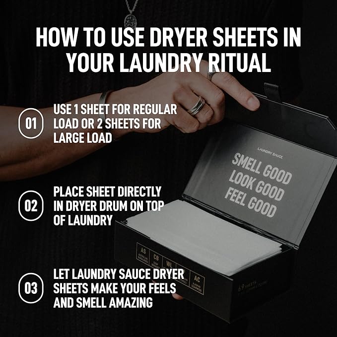Laundry Sauce - 02 Sets of Luxury Scented Laundry Dryer Sheets Bundle (Australian Sandalwood and Siberian Pine), Premium Dryer Sheets with High-End, Sophisticated Fragrances