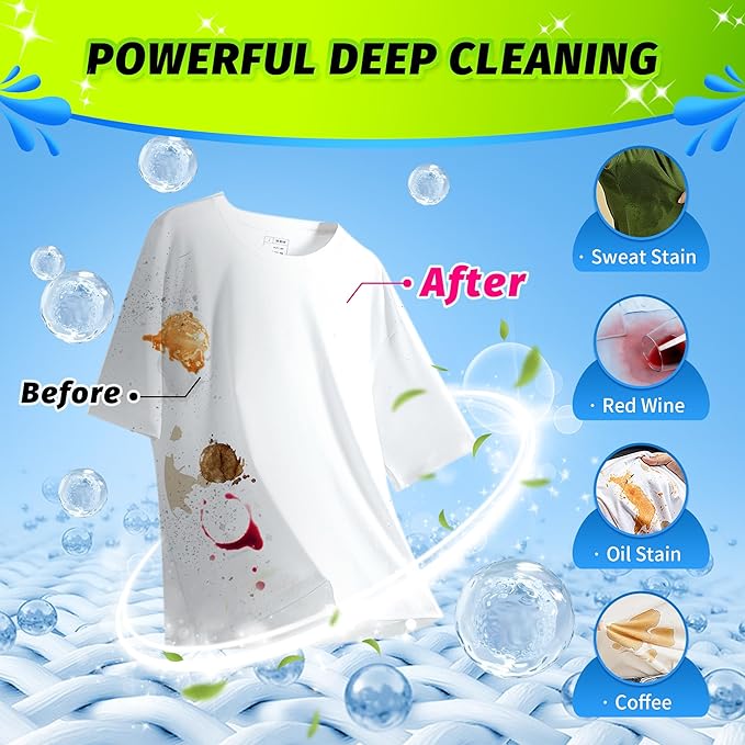 HOMERHYME Laundry Detergent Sheets - 200 Loads Unscented Travel Laundry Detergent, Eco Friendly & Hypoallergenic Cloth Washing Detergent Soap Sheets, Suitable for Sensitive Skin