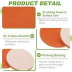 Power Scrub Pads, Scrubbing Pads 2000 Grits Scouring Discs - Fitting for (Home Kitchen Cleaning - Drill Attachment - Scrubber Replacement) 8 Pcs & 4 Inch & Orange