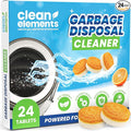 Garbage Disposal Cleaner Deodorizer Tablets – 24 Pack XL Foaming Citrus Cleaning Tablet - Sink Drain Disposer Garburator Freshener Odor Eliminator Grease Remover Septic Safe - 1 Year Supply