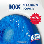 Lysol Toilet Bowl Cleaner, Max Strength Bathroom Cleaning Supplies, Toilet Bowl Cleaner Clinging Gel, Disinfecting and Deodorizing, Bleach Free, Atlantic Fresh + Forest Rain 24 oz (4 ct)