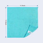 HOMEXCEL Microfiber Cleaning Cloth,12 Pack Cleaning Rags, Cleaning Towels with 4 Color Assorted, 11.5"X11.5"(Green/Blue/Yellow/Pink)