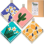 Swedish Dishcloths for Kitchen, 8 Pack Reusable Paper Towels with Clips, Non-Scratch Swedish Dish Towels, Super Absorbent Cellulose Sponge Cloths, Assorted