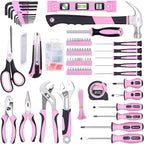 FASTPRO Pink Tool set -220-Piece Lady's Home Repairing Tool Kit & 20V Pink Cordless Lithium-ion Drill Driver
