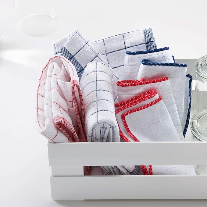 E-Cloth Reusable Paper Towel Replacement Cloth, Premium Microfiber Cleaning Cloths Ideal for Cleaning Up Spills on Countertops, Alternative to Paper Towels, 100 Wash Guarantee, 4 Count