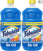 Fabuloso Multi-Purpose Cleaner, 2X Concentrated Formula, Spring Fresh Scent, 56 oz (Pack of 2)
