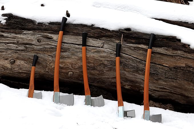 1844 Helko Werk Germany Axe Collection - 5 Vario Axes Set - Heavy Log Splitter, Heavy Universal, Mid Size-Universal, Splitting Axe, Universal Hatchet