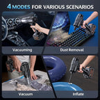 Handheld Cordless Vacuum Cleaner - 50000Pa High-Power Brushless Motor, Rechargeable Car Vacuum with 2 Batteries & Charger, 6-in-1 Portable Vacuum Cleaners for Home, Pet Hair, Keyboard, Black