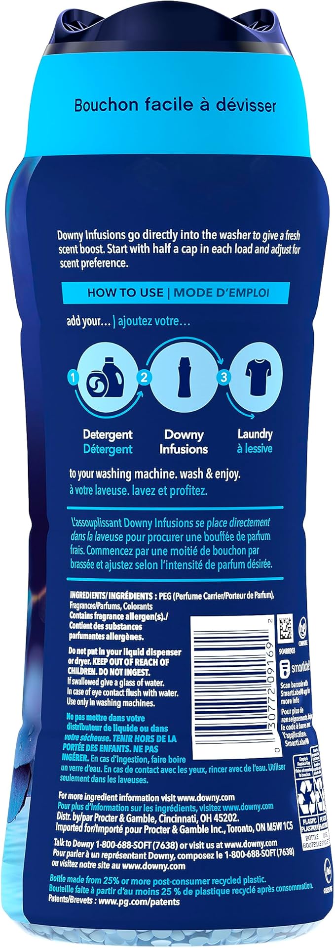 Downy Balance In-Wash Laundry Scent Booster Beads, Crisp Rain and Blue Eucalyptus scent, 18.2 oz, laundry scent beads, Long-lasting Freshness