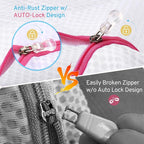 2nd Gen Honeycomb Mesh Laundry Bags for Delicates, Lingerie Bags for Washing Delicates, Travel Storage Organize Bag, Clothing Washing Bags for Blouse, Bra, Hosiery, Underwear and More(3 Pcs, 1L,1M,1S)