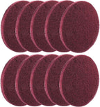 10 Pcs 400 Grits Power Scrubber Pad, Replacement Scouring Pads Abrasive Buffing Pads Drill Power Brush Polishing Pad(5 Inch, Red)