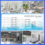 Heavy Duty 4 Tier Wire Shelving Unit Storage Rack, Metal Shelves Utility Organizers, Organization Units for Products, Plant, Pantry, Garage, Laundry Durable Shelf Stand, Chrome, 14"W x 30"L X 48"H