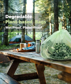 Compostable Trash Bags 8 Gallon with Handle, 30 Liter, 40 Count, AYOTEE Composting Garbage Bags 8 Gallon for Kitchen Food Scrap, Waste Basket Bag，Unscented Medium Trash Can Liners for Office