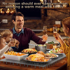 Electric Warming Tray, Full Surface Heating, Rollable & Portable, Premium Silicone Nano-Material, 248°F Temperature Settings,Auto Shut-Off, Versatile Food Warmer for Gatherings, Parties, Everyday Use