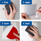 MaxPatch® 4 in. x 4 in. Self-Adhesive Surface Repair Patch, All-Purpose Galvanized Metal for Interior and Exterior Repairs, Ideal for Drywall, Plaster, Wood, Brick, Stucco, and More (3-Pack)