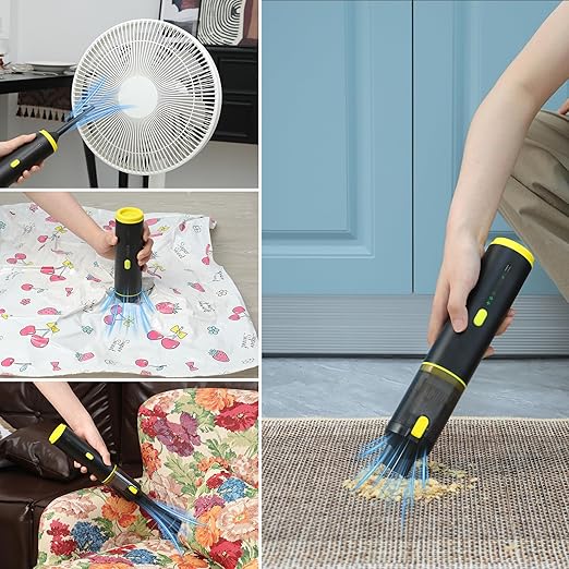 Cros 4-in-1 Mini Cordless Vacuum Cleaner, 21kPa Powerful Suction, Portable Handheld Vacuum for Car & Home, Type-C Rechargeable, Compact & Lightweight