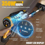 Cordless Vacuum Cleaner Compatible with DeWALT 20v Battery, 6 in 1 Stick Self-Standing Vacuum Cleaners 350W 40Kpa 3 Suction,180° Foldable Rod Lightweight Handheld Vacuum Hardwood Floor Pet(No Battery