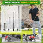 Weed Puller Tool, 4 Claw Stand Up Manual Weeder, Heavy Duty Weeding Tool with 60 inch Long Handle,Steel Head,Uprooting Dandelion Removal Gardening Tools for Farm Lawn Grass Removal