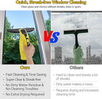 Rechargeable Window Vac, Window Vacuum Cleaner Set, Cordless Vacuum Squeegee with Built-in Spray Bottle, Electric Glass Cleaning Tool for Windows, Tiles, Mirrors, 200ml Water Tank