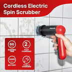 Shop-Vac Cordless Spin Scrubber, 2-Speed (180/240RPM) Electric Cleaning Brush with 5 Multi-Surface Heads, 2000mAh Battery, 60-Min Runtime, for Kitchen & Bathroom