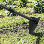SANDEGOO Hoe Garden Tool,60 Inch Garden Hoe Triangle Gardening Hoe with Sharp Blade for Digging,Weeding,Cutting and Loosing Soil,Adjustable Length Metal Handle(5 FT)